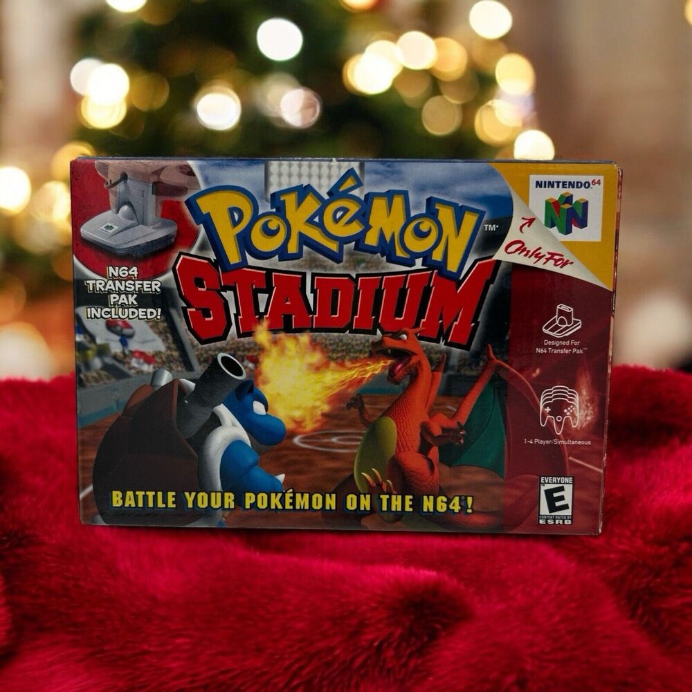 Pokemon Stadium • Nintendo 64 N64 • 100% Complete CIB, Box, Manual, Transfer Pak